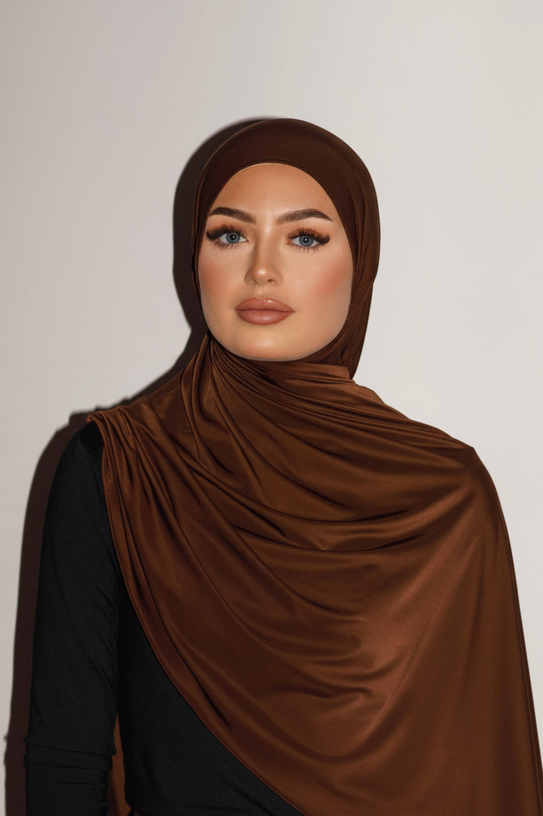 Liquid Jersey Chocolate Brown