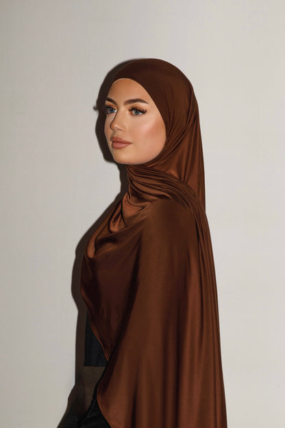 Liquid Jersey Chocolate Brown